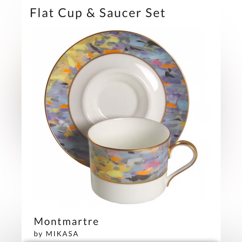 Mikasa Montmartre cups and saucers, bread and butter plates, and salad plates - Picture 6 of 17
